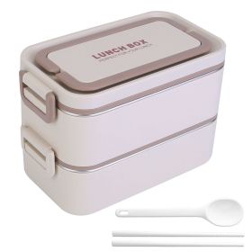 Bento Lunch Box with 3 Stackable Containers, Leakproof Microwave and Dishwasher Safe Bento Box with Chopsticks and Spoon